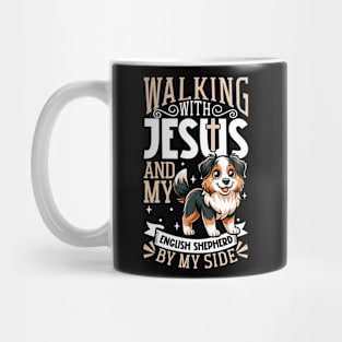 Jesus and dog - English Shepherd Mug